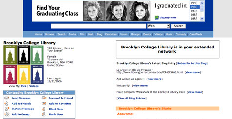 Brooklyn College Library MySpace