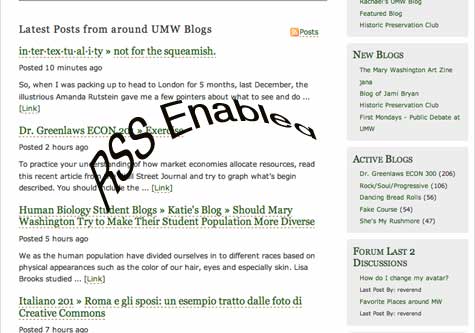 UMW Blogs RSS