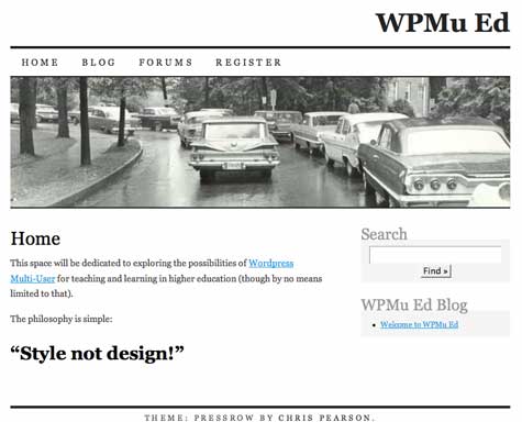 Image of WPMuEd Site