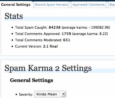 Spam Karma Stats