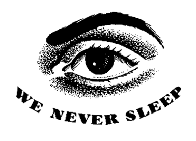 "We Never Sleep" The Pinkerton Detective Agency Motto and Icon