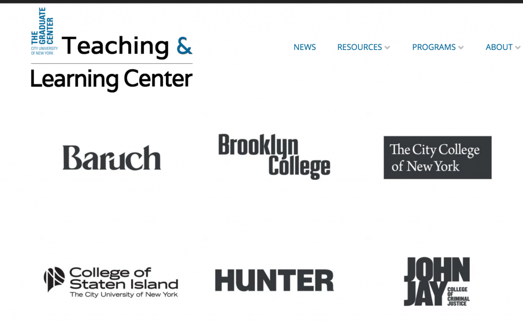 The Grad Center Teaching and learning Center's "navigating CUNY" resources for first time grad student teachers.