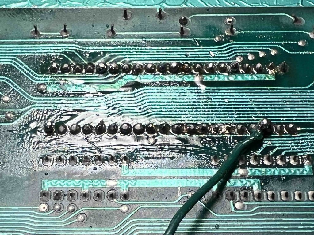 Image of soldered pins for socker
