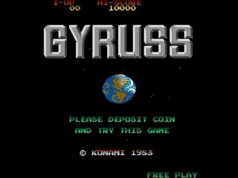 Image of Gyruss video game welcome screen
