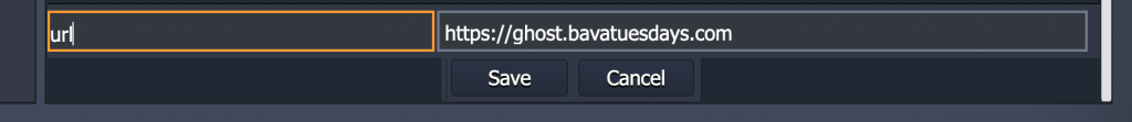 Adding Ghost url variable