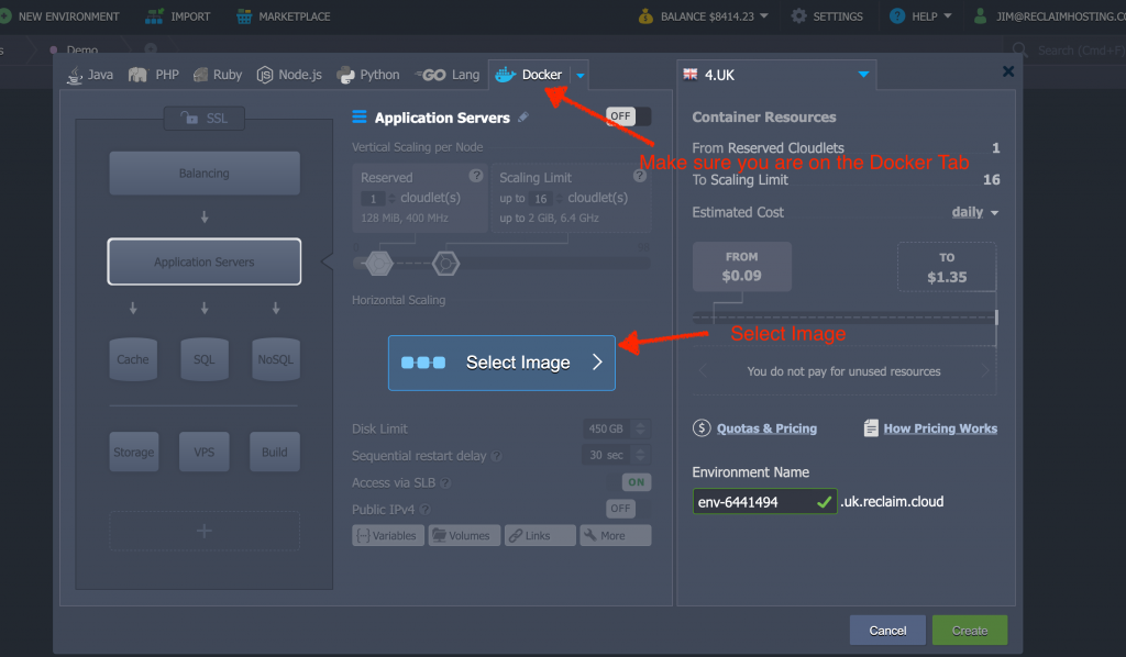 Spinning Up a Ghost Docker Container in Reclaim Cloud