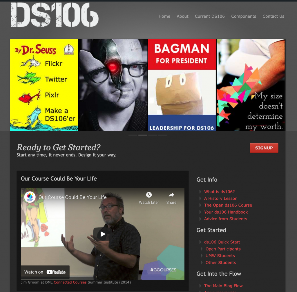 Image of ds106.us site