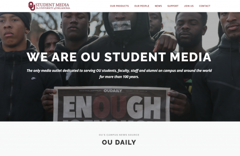 Image of Student Media site at OU