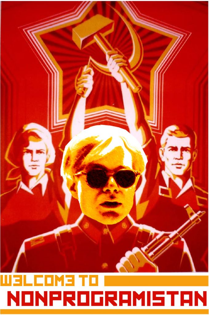 Image of nonprogramistan propaganda poster