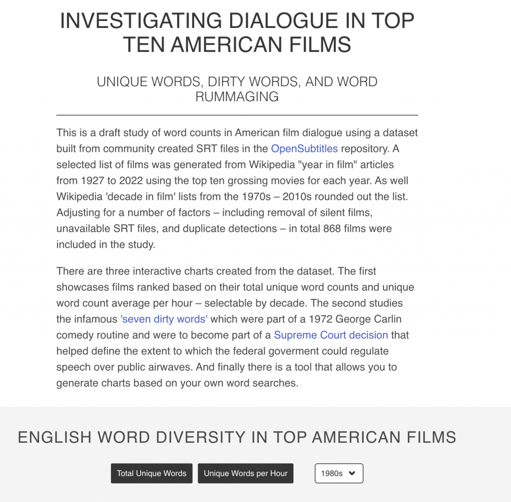 Image of Investigating Dialogue i Top Ten American Films site