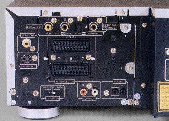 Image of Inputs for the European champagne edition of the Pioneer DVL-909