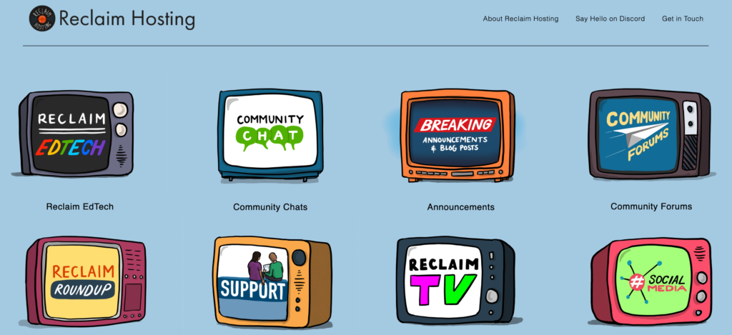 Image of the Reclaim Community page