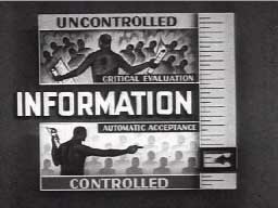 Still from movie with text 'Information Scale'